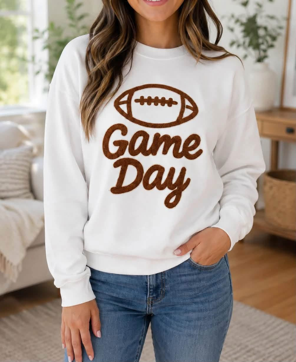 Embroidered Game day Crew