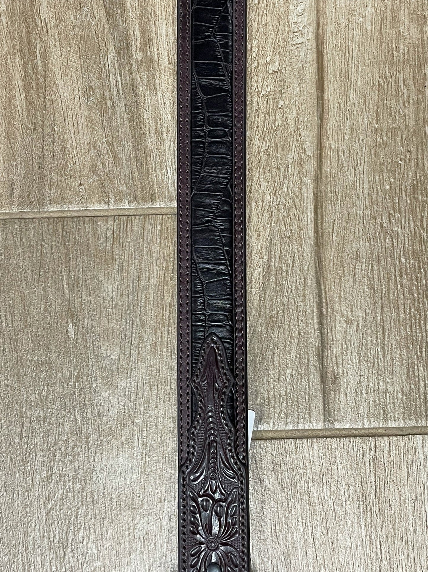 Black Croc Belt | Ariat Mens